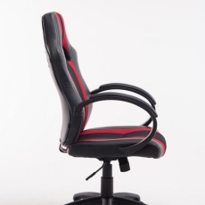 Kancelárska stolička Velvet, čierna / červená - 3