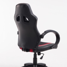 Kancelárska stolička Velvet, čierna / červená - 4