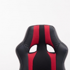 Kancelárska stolička Velvet, čierna / červená - 5