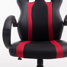 Kancelárska stolička Velvet, čierna / červená - 6