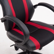Kancelárska stolička Velvet, čierna / červená - 7