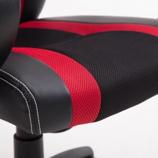 Kancelárska stolička Velvet, čierna / červená - 8
