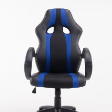 Kancelárska stolička Velvet, čierna / modrá - 2