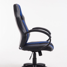 Kancelárska stolička Velvet, čierna / modrá - 3