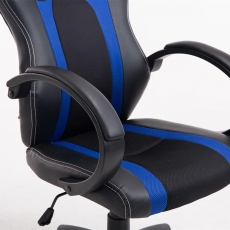 Kancelárska stolička Velvet, čierna / modrá - 7
