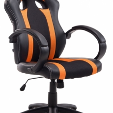 Kancelárska stolička Velvet, čierna / oranžová - 1