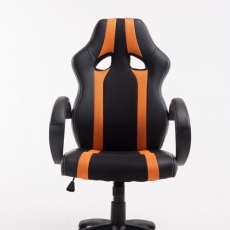 Kancelárska stolička Velvet, čierna / oranžová - 2