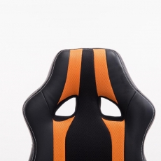 Kancelárska stolička Velvet, čierna / oranžová - 5