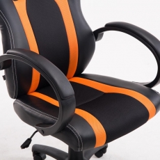 Kancelárska stolička Velvet, čierna / oranžová - 7