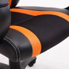 Kancelárska stolička Velvet, čierna / oranžová - 8