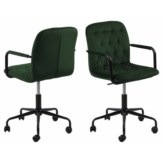 Kancelárska stolička Wendy, tkanina, tmavo zelená - 1