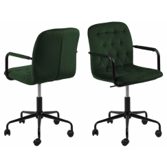 Kancelárska stolička Wendy, tkanina, tmavo zelená