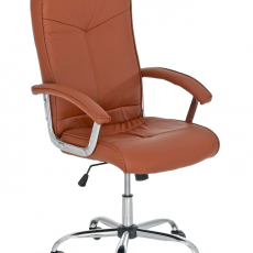 Kancelárska stolička Winston, syntetická koža, koňaková - 1