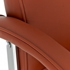 Kancelárska stolička Winston, syntetická koža, koňaková - 6