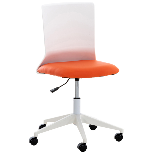 Kancelářská židle Apolda, syntetická kůže, oranžová - 1