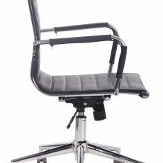 Kancelářská židle Barton, pravá kůže, černá - 3
