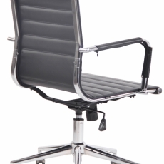 Kancelářská židle Barton, pravá kůže, černá - 4