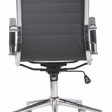 Kancelářská židle Barton, pravá kůže, černá - 5