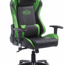 Kancelářská židle Beregi, černá / zelená - 1