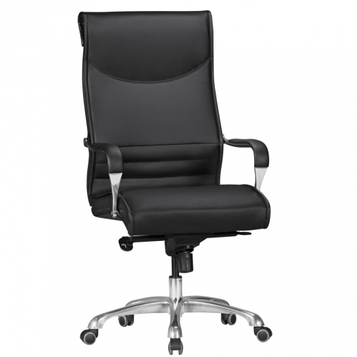 Kancelářská židle Boss, syntetická kůže, černá - 1