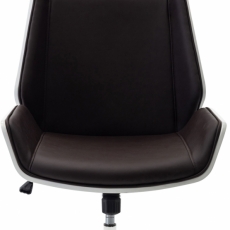 Kancelářská židle Breda, bílá / hnědá - 2