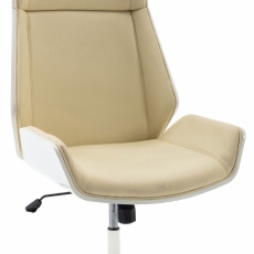 Kancelářská židle Breda, bílá / krémová - 1