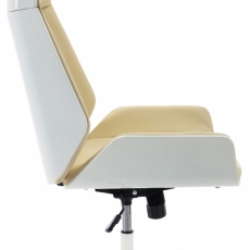 Kancelářská židle Breda, bílá / krémová - 3