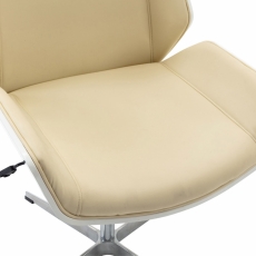 Kancelářská židle Breda, bílá / krémová - 6