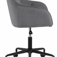 Kancelářská židle Brooke, samet, tmavě šedá - 3