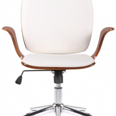 Kancelářská židle Burbank, ořech / bílá - 2