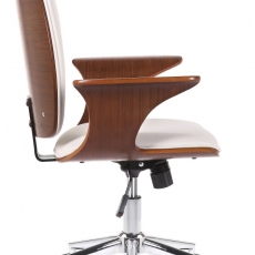 Kancelářská židle Burbank, ořech / bílá - 3