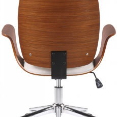 Kancelářská židle Burbank, ořech / bílá - 4