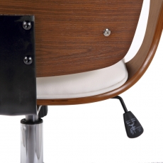 Kancelářská židle Burbank, ořech / bílá - 5