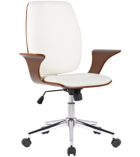 Kancelářská židle Burbank, ořech / bílá