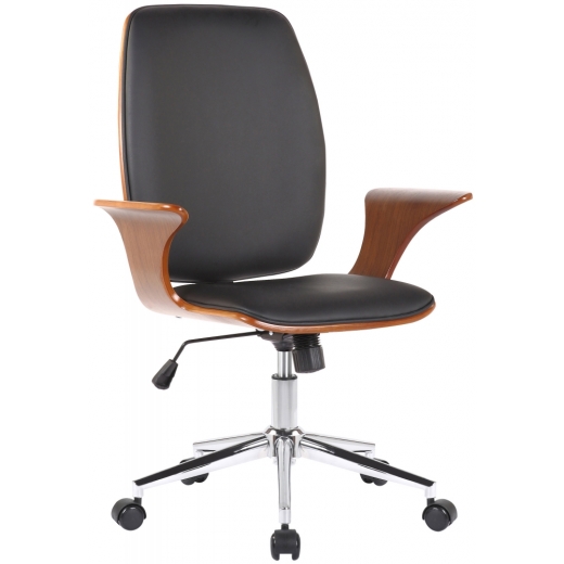 Kancelářská židle Burbank, ořech / černá - 1