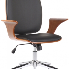 Kancelářská židle Burbank, ořech / černá - 1
