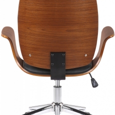 Kancelářská židle Burbank, ořech / černá - 4