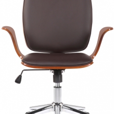 Kancelářská židle Burbank, ořech / hnědá - 2