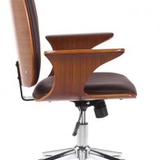 Kancelářská židle Burbank, ořech / hnědá - 3