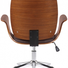 Kancelářská židle Burbank, ořech / hnědá - 4