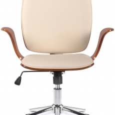 Kancelářská židle Burbank, ořech / krémová - 2