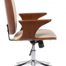 Kancelářská židle Burbank, ořech / krémová - 3