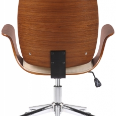 Kancelářská židle Burbank, ořech / krémová - 4