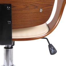 Kancelářská židle Burbank, ořech / krémová - 5
