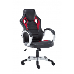 Kancelářská židle Champ, syntetická kůže, červená
