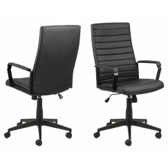 Kancelářská židle Charles, syntetická kůže, černá