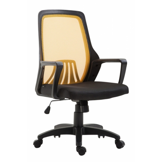 Kancelářská židle Clever, černá / žlutá - 1