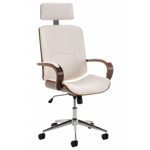 Kancelářská židle Dayton, ořechová / bílá - 1