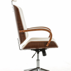 Kancelářská židle Dayton, ořechová / bílá - 3