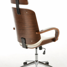 Kancelářská židle Dayton, ořechová / bílá - 4